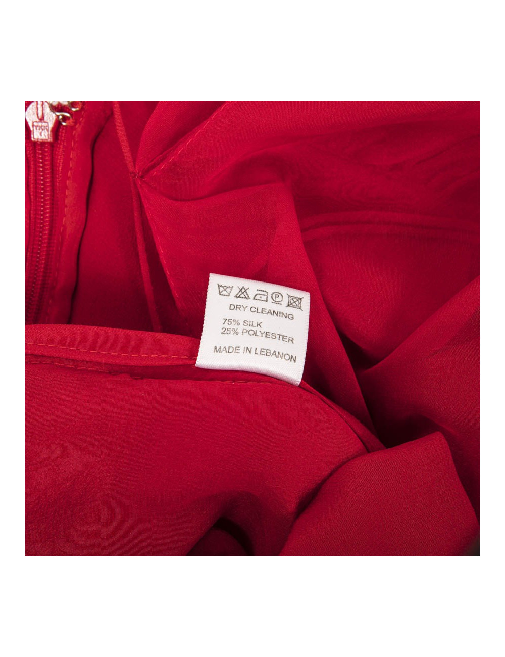 ELIE SAAB evening dress in red chiffon size 38FR