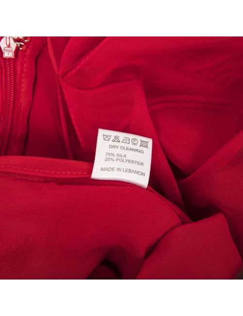 Robe du soir ELIE SAAB rouge en voile de soie