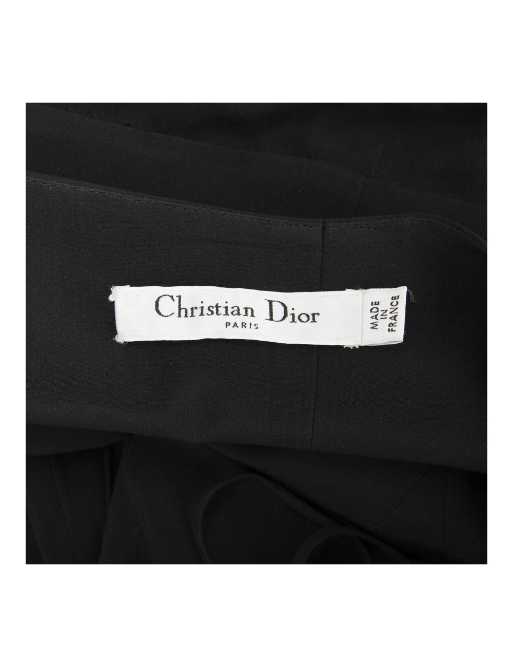 CHRISTIAN DIOR by John Galliano long dress in black silk size 36fr