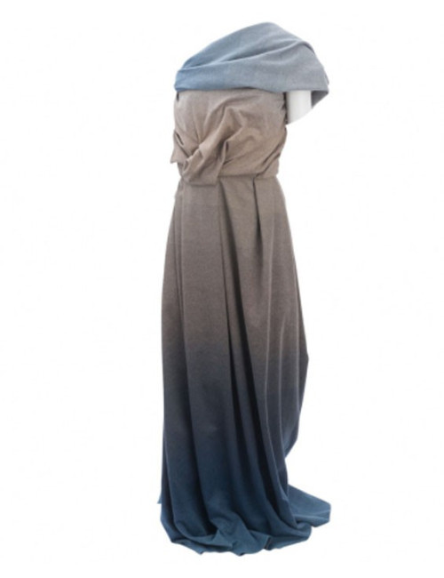 Robe longue LOUIS VUITTON et châle