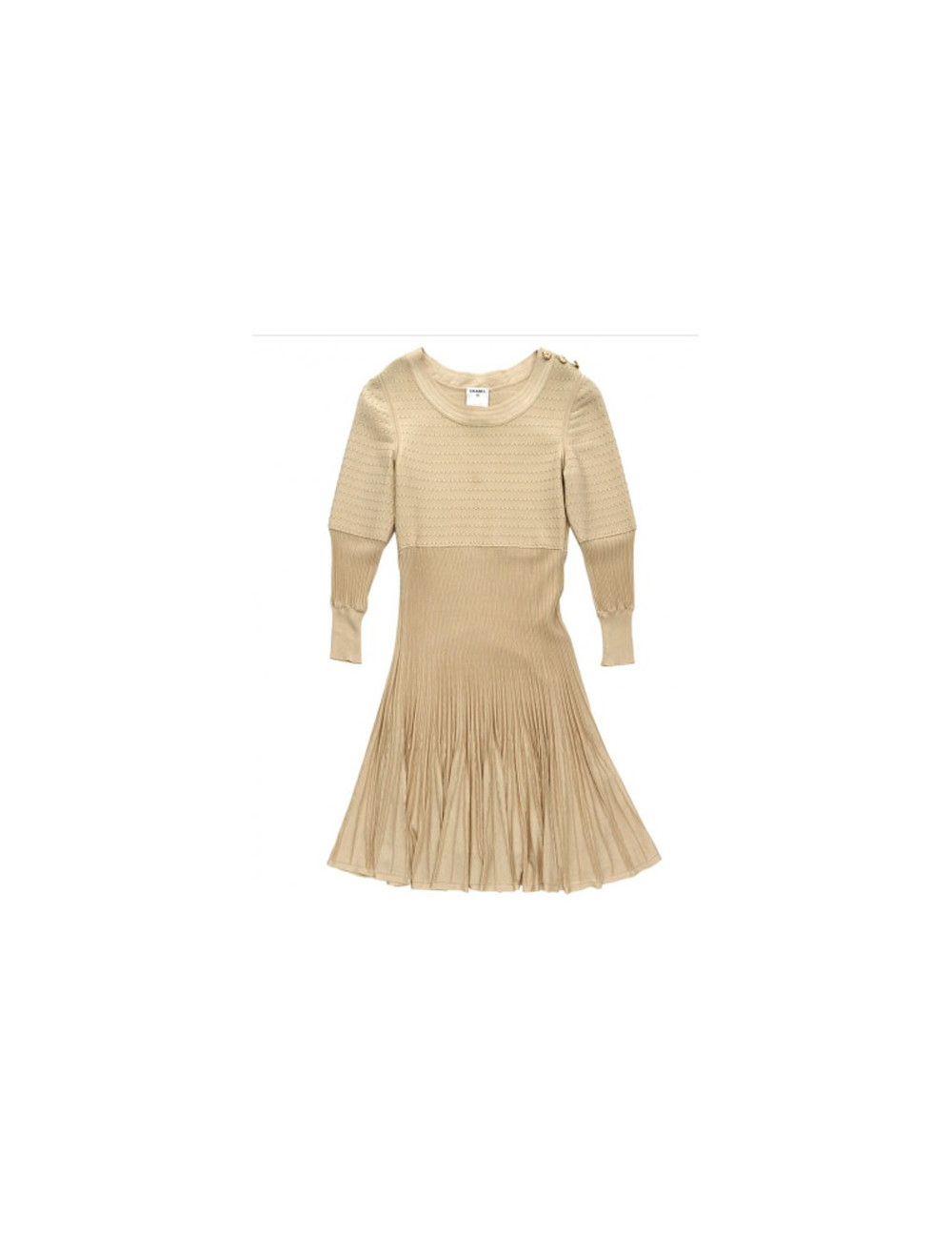 Robe CHANEL t 34 FR  beige plissée
