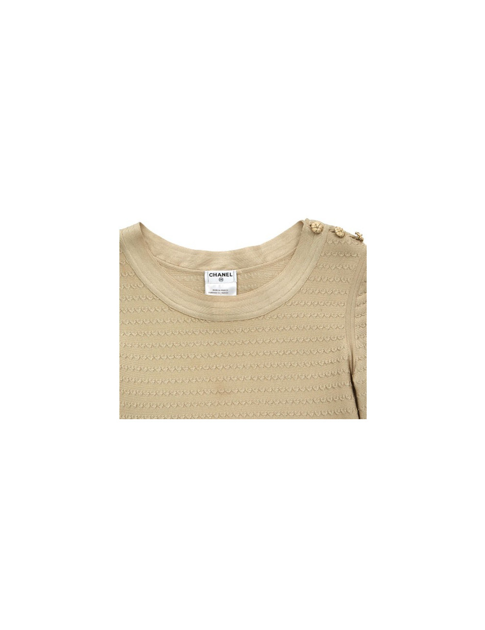 Robe CHANEL t 34 FR  beige plissée