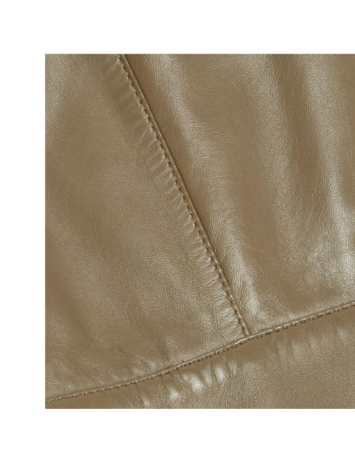 Perfecto BALENCIAGA T 38 en cuir d'agneau taupe