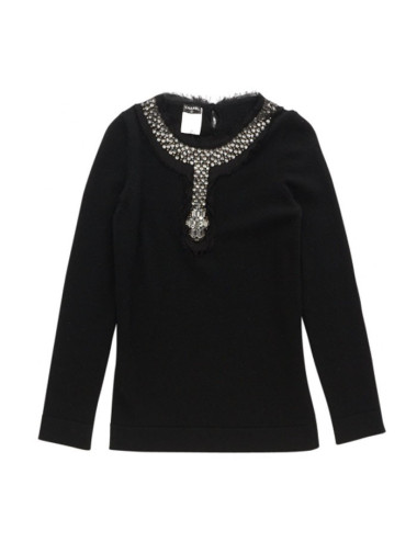 Pull CHANEL T 42  en cachemire et brillants swarovski