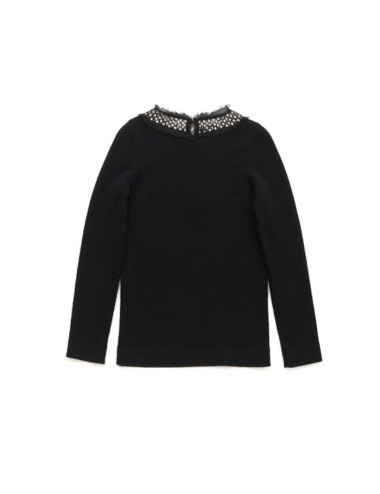 Pull CHANEL T 42 en cachemire noir et brillants swarovski 2