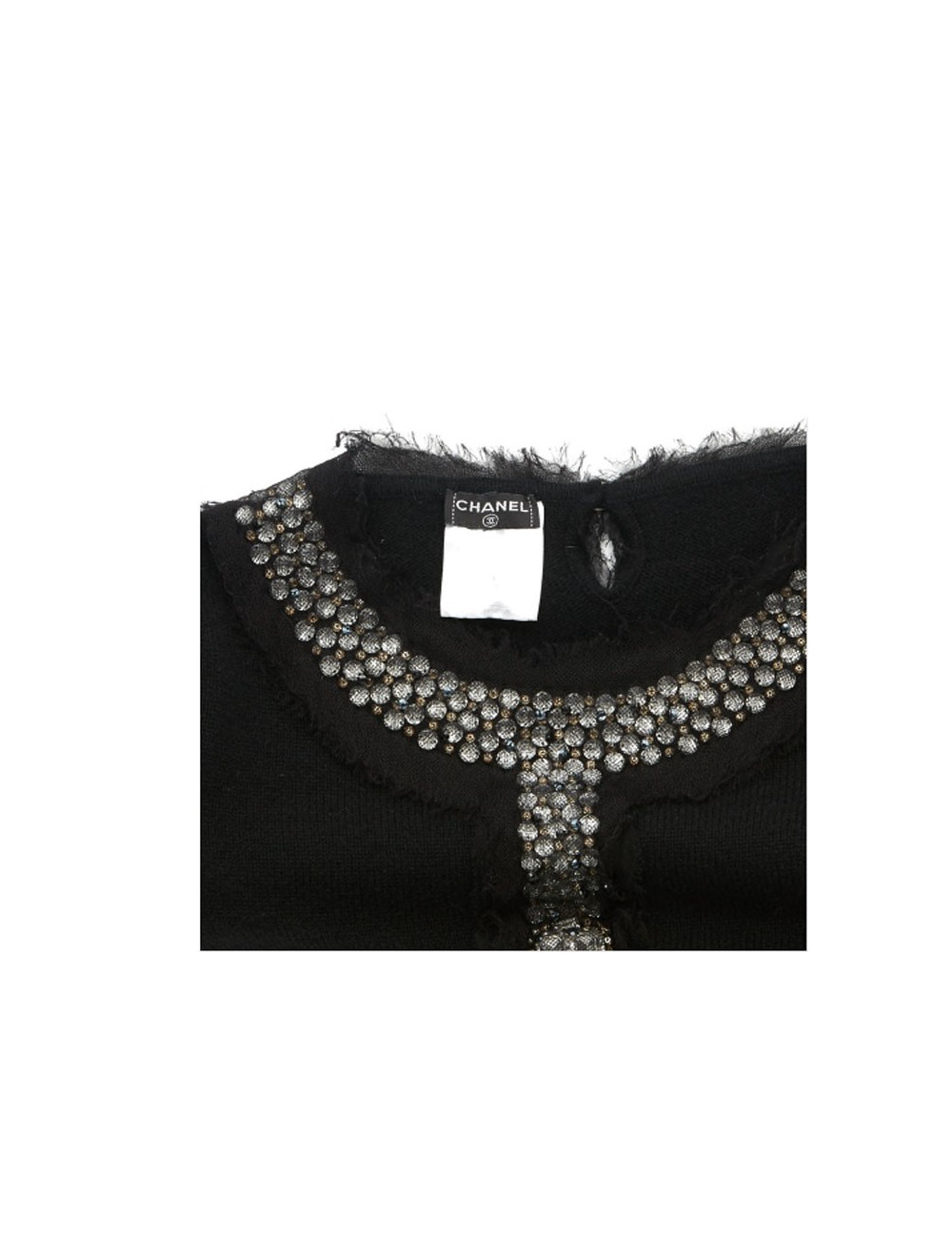 CHANEL cashmere sweater with swarovski crytals 