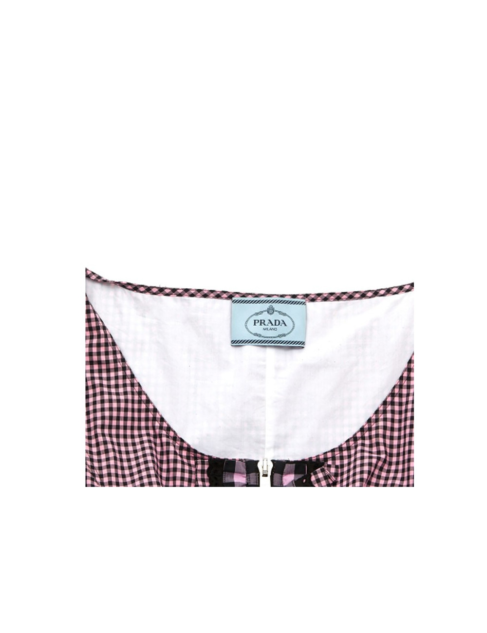 Robe PRADA T 42 à carreaux rose et noir