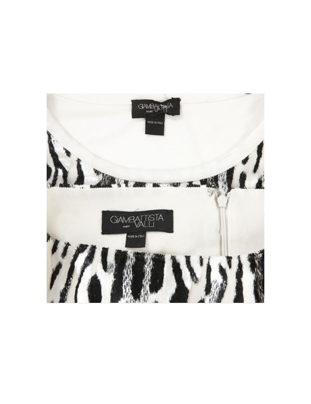 Ensemble GIAMBATISTA VALLI en soie noir et blanc XS