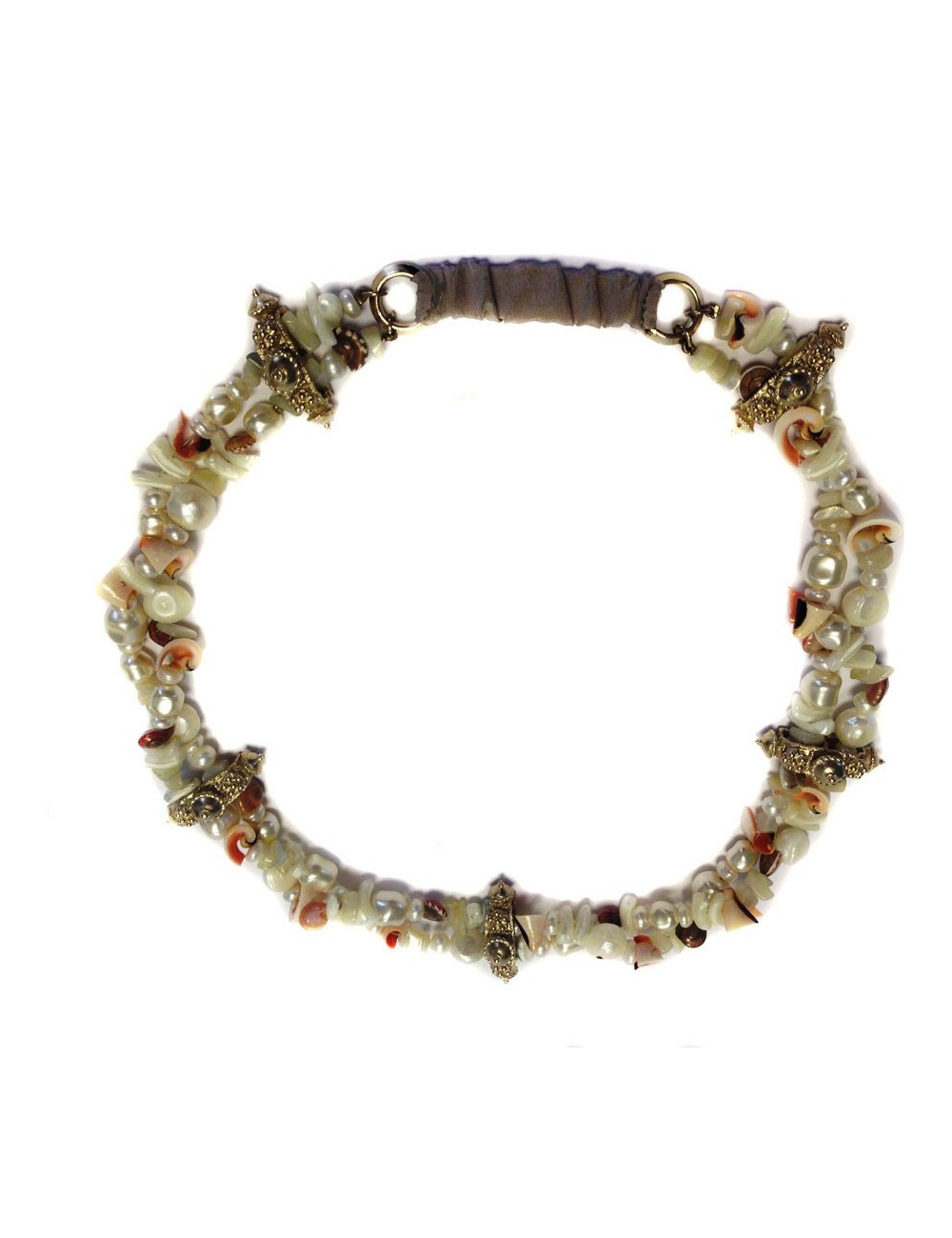 Serre-tête CHANEL Paris-Bombay coquillages et perles d'eau douce