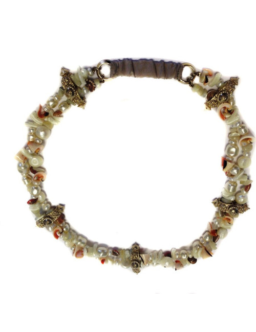 Serre-tête CHANEL Paris-Bombay coquillages et perles d'eau douce