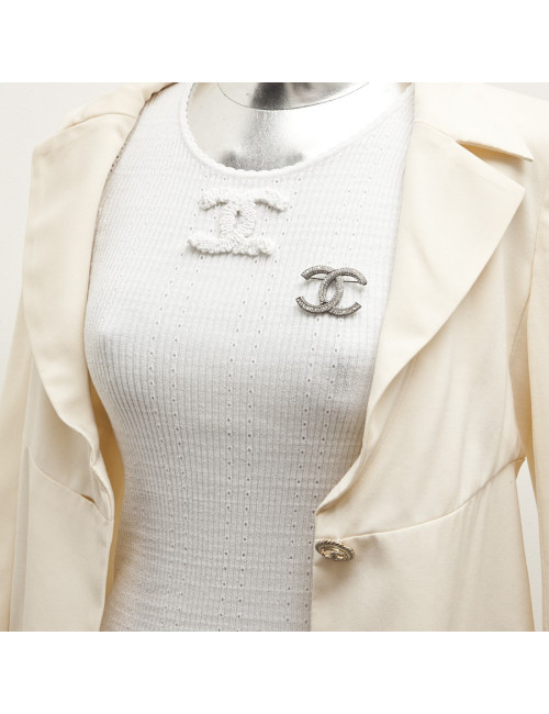 Broche Double C CHANEL strass