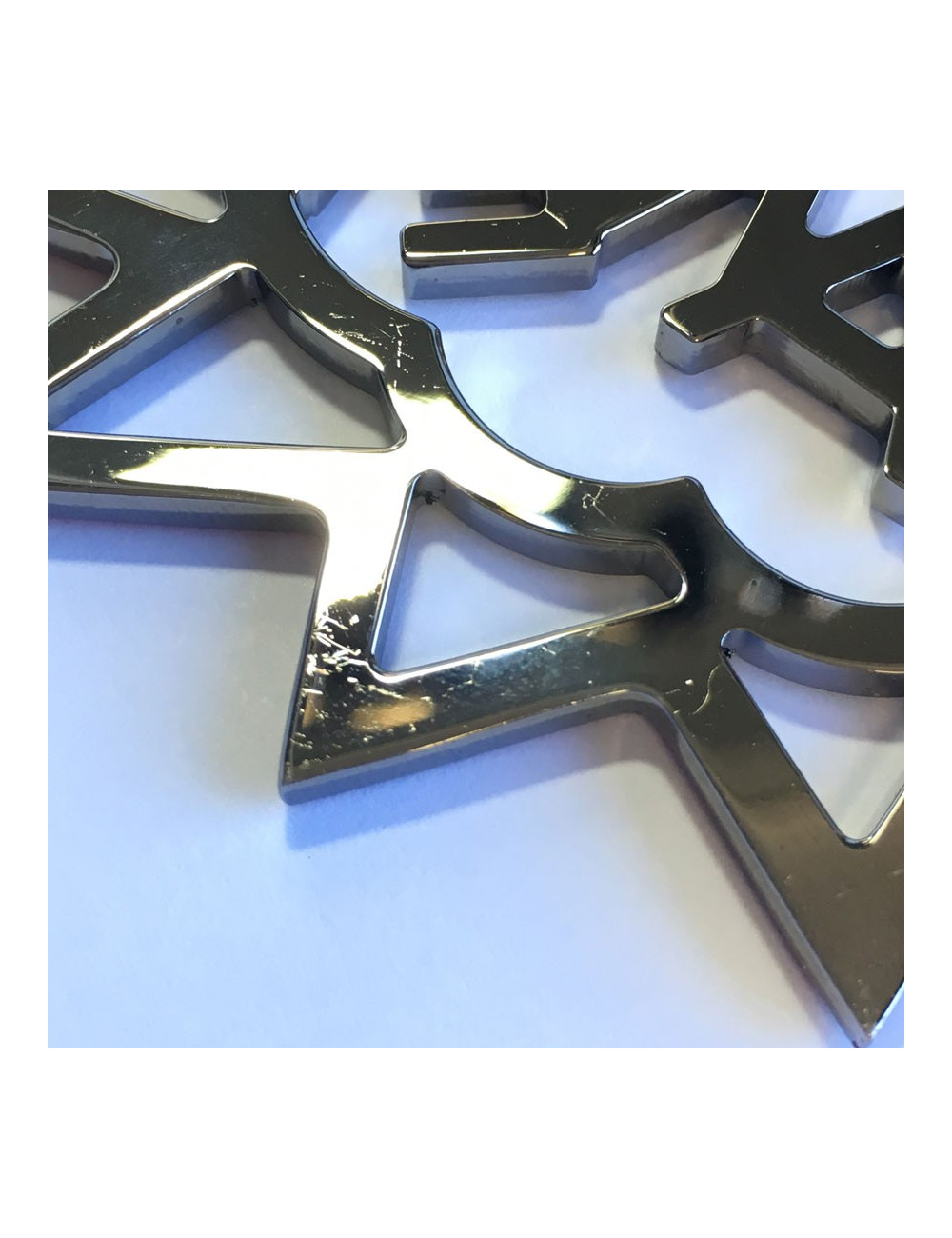 CHANEL brooch in ruthenium and colored rhinestones