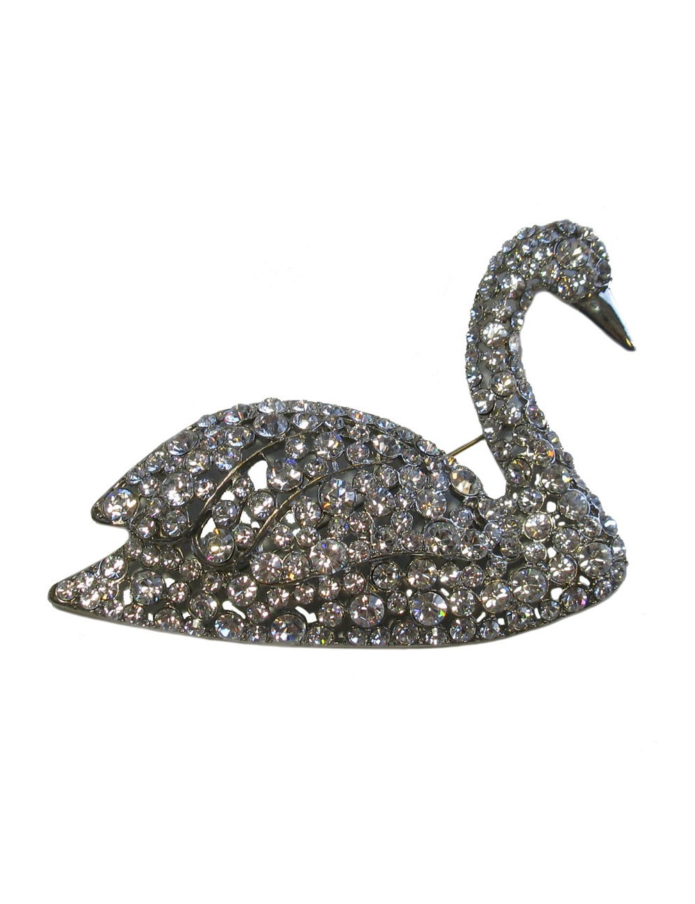 xxx Broche SONIA RYKIEL cygne sertie de brillants