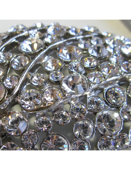 SONIA RYKIEL swan brooch in silver metal set with brilliants