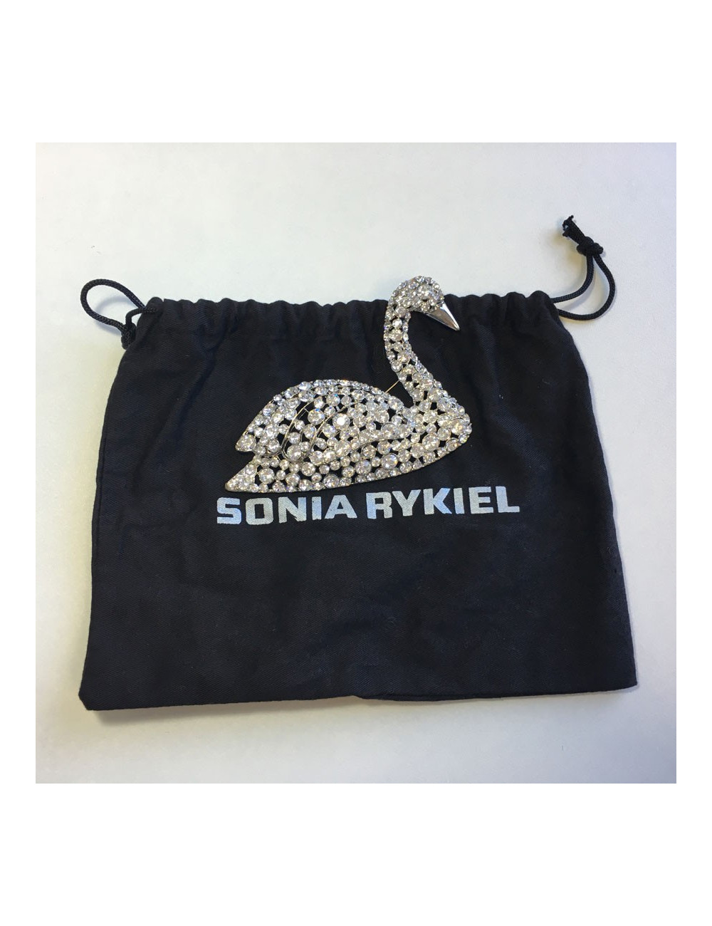 xxx Broche SONIA RYKIEL cygne sertie de brillants