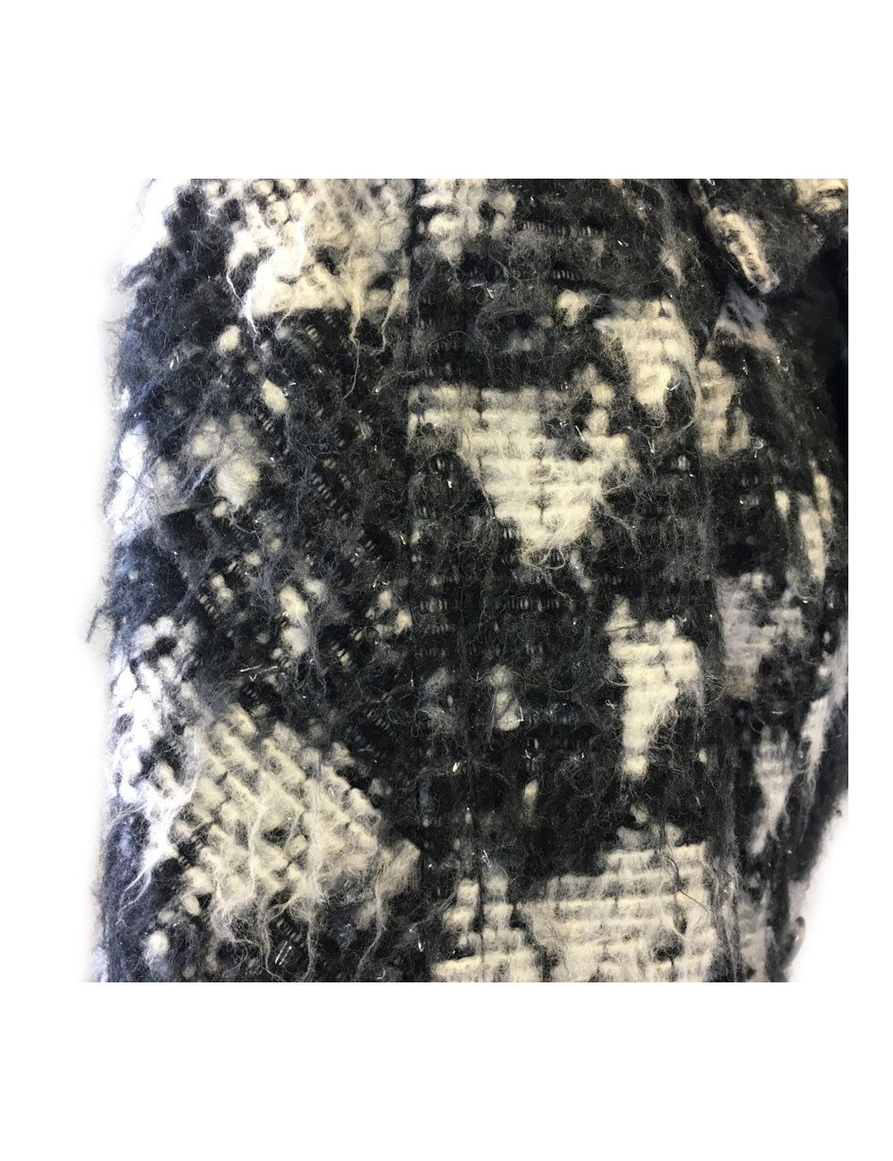 Veste CHANEL T 40 en tweed gris foncé et gris clair 