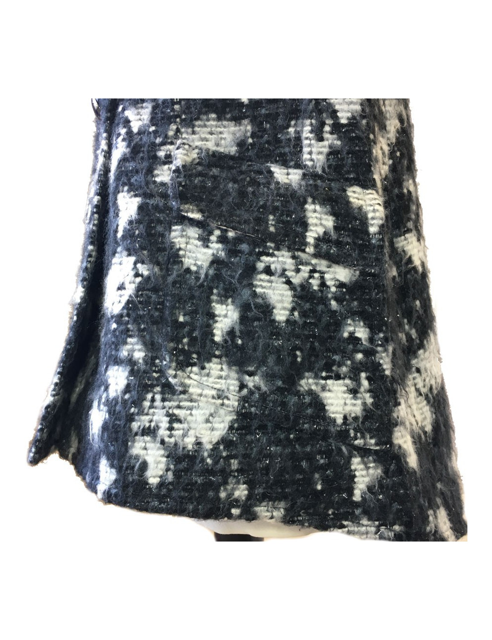 Veste CHANEL T 40 en tweed gris foncé et gris clair 