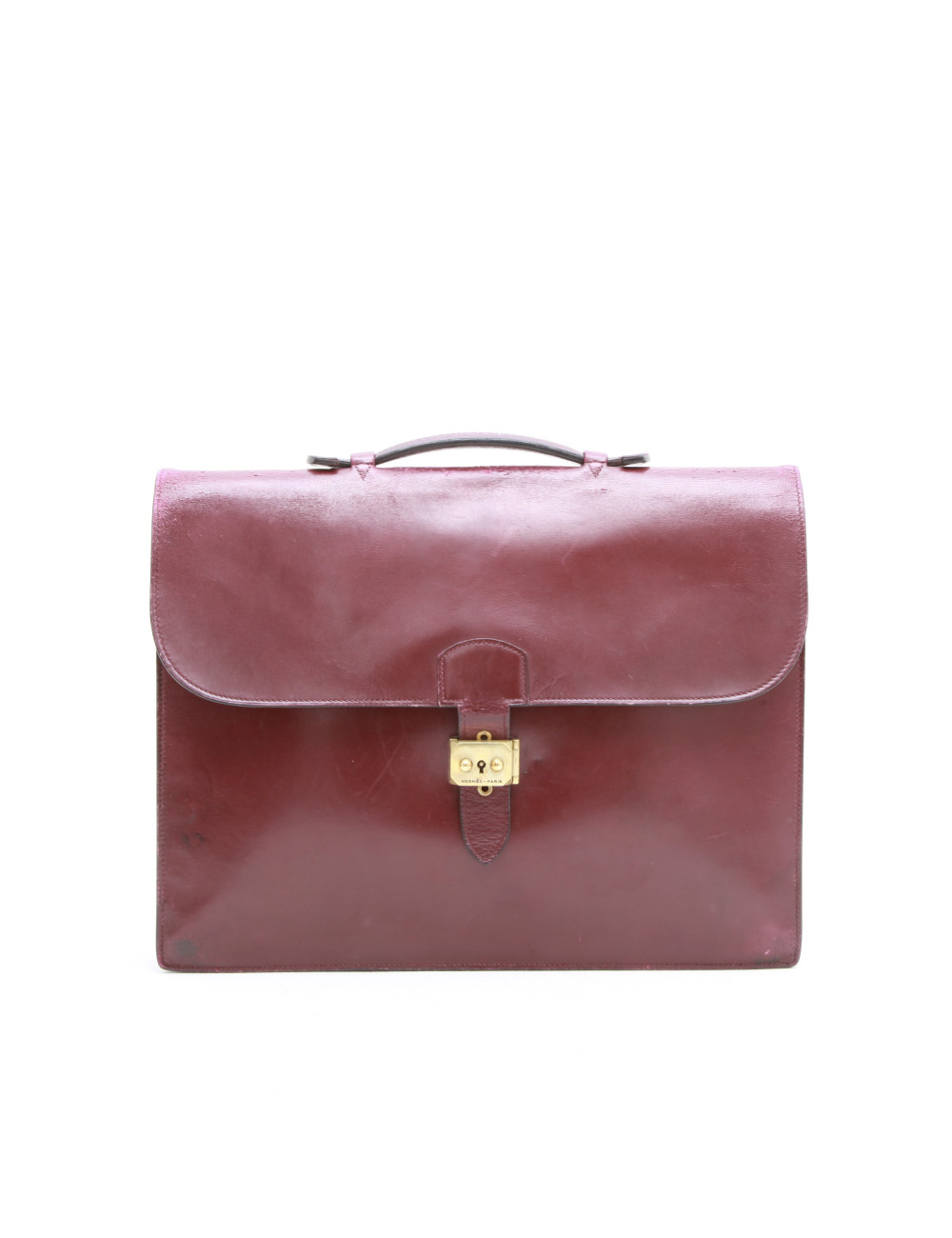 "sac à dépêches" (1950)  HERMES en box rouge