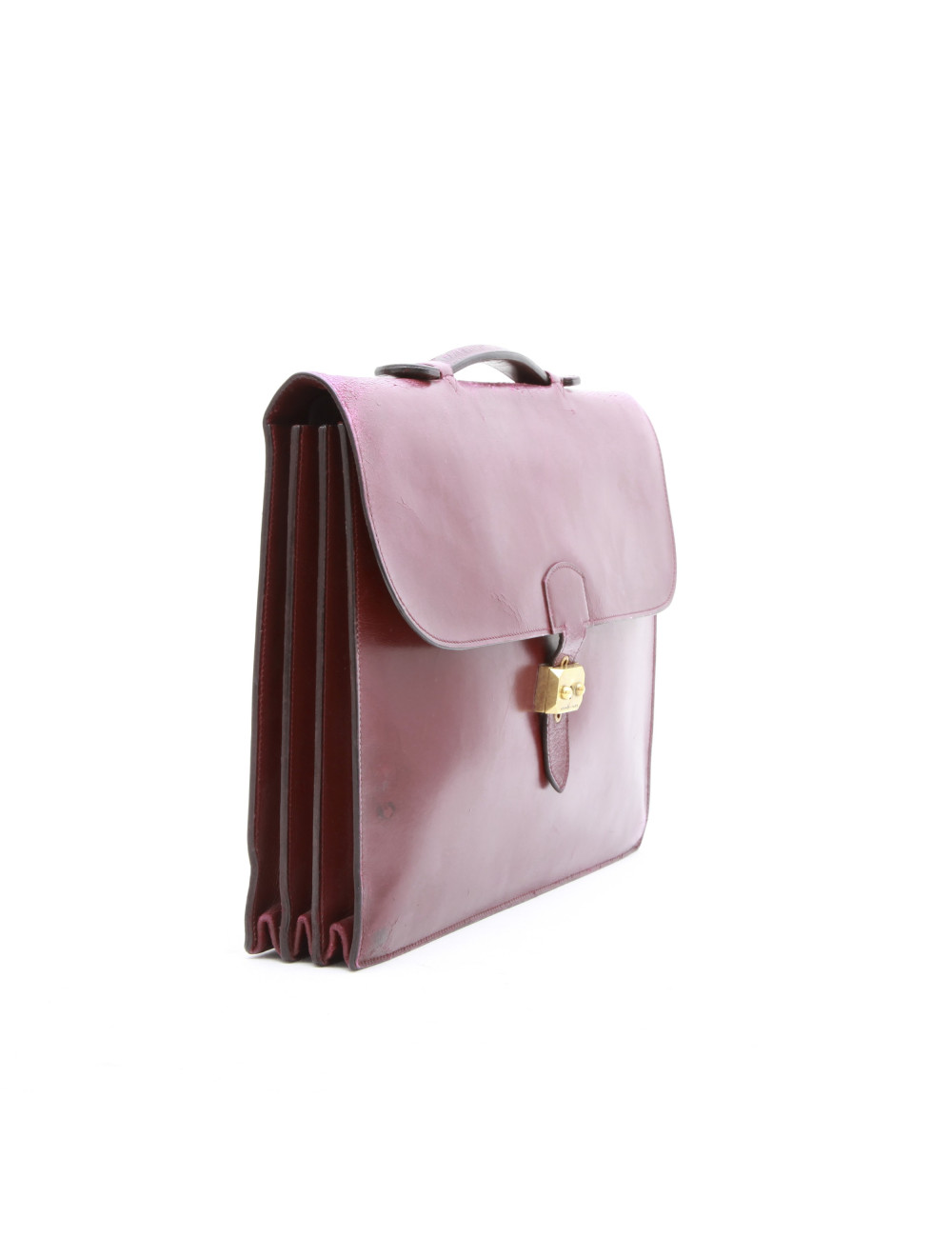  Sac à dépêches" (1950)  HERMES en cuir  box rouge