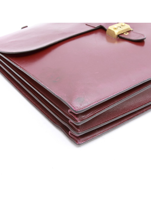  Sac à dépêches" (1950)  HERMES en cuir  box rouge