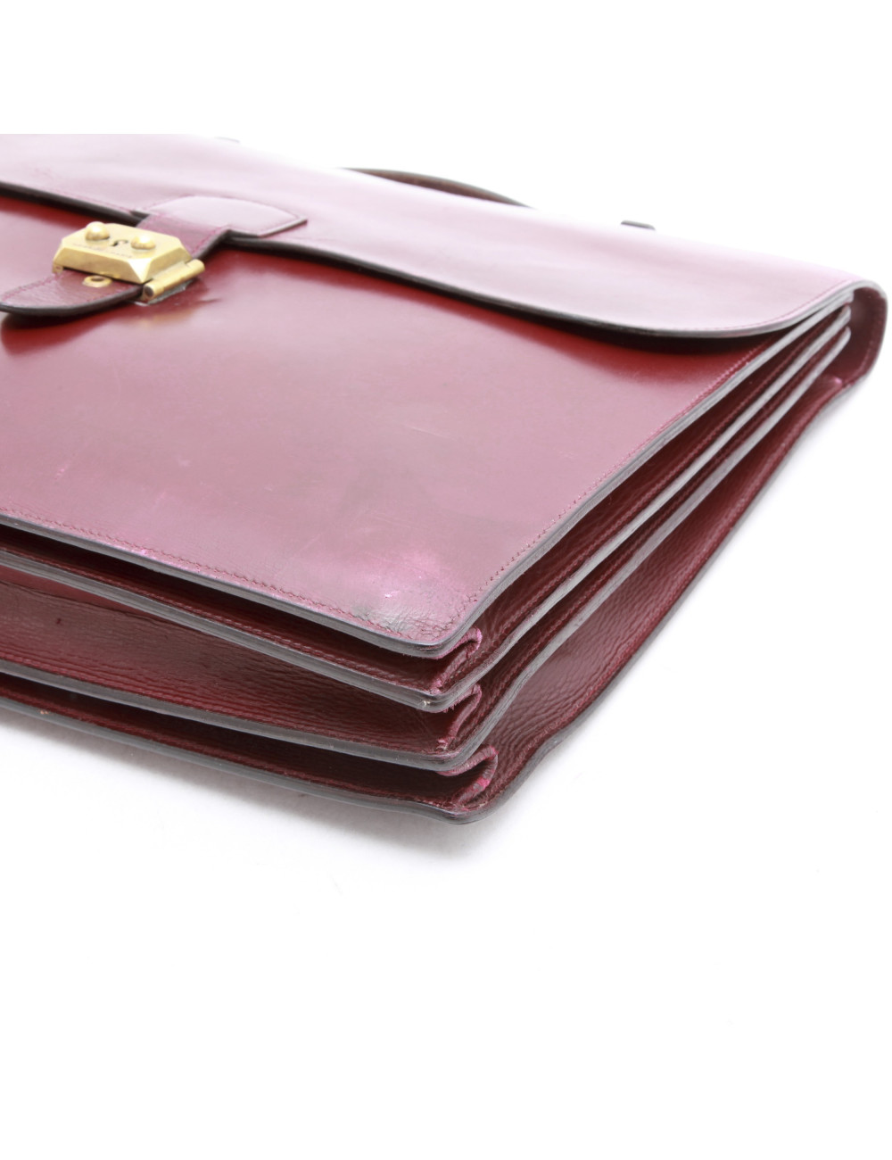  Sac à dépêches" (1950)  HERMES en cuir  box rouge