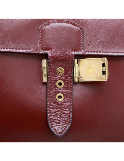  Sac à dépêches" (1950)  HERMES en cuir  box rouge