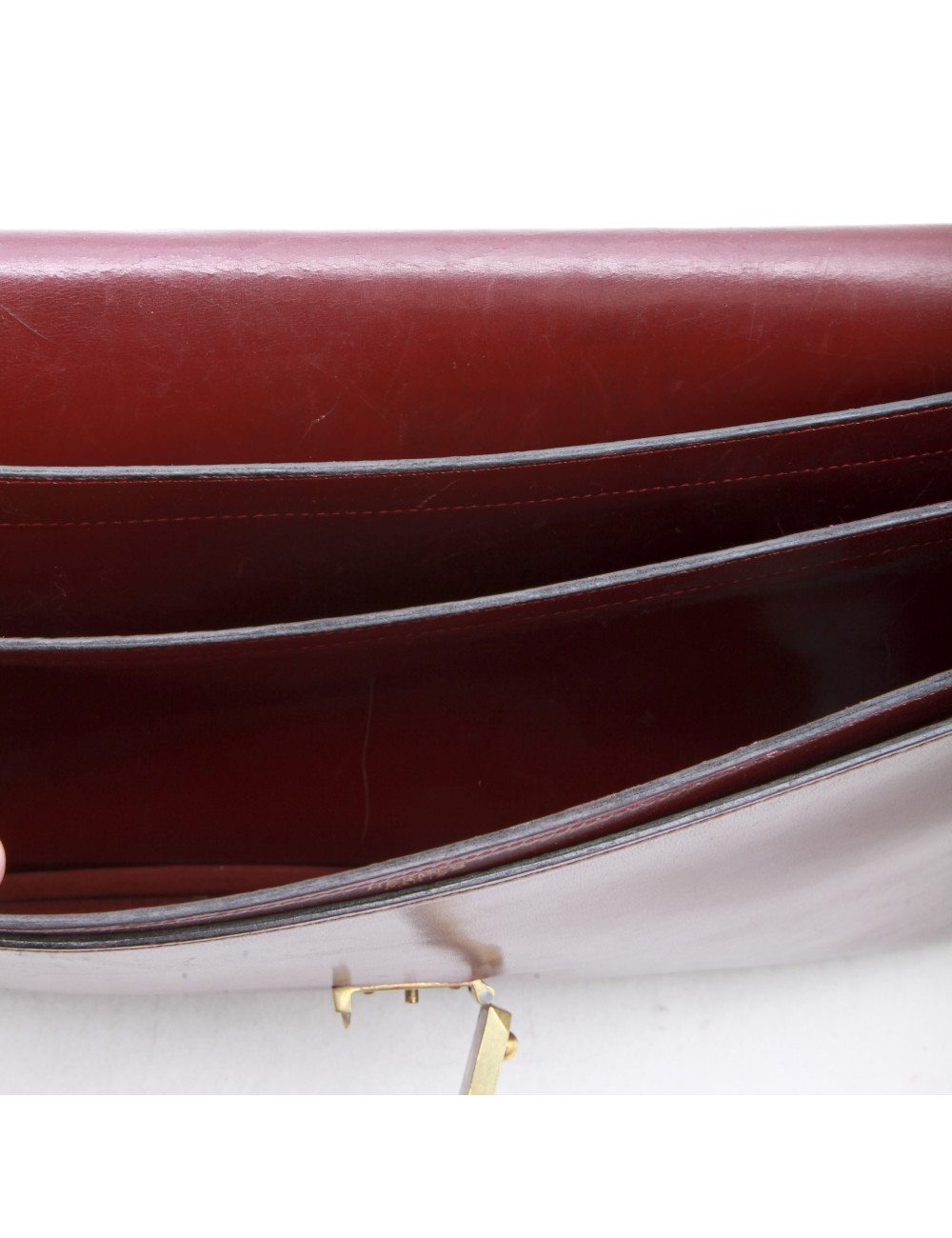  HERMES vintage 1950 satchel bag in Red H box leather