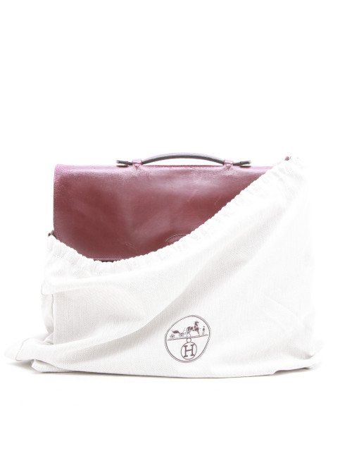  Sac à dépêches" (1950)  HERMES en cuir  box rouge