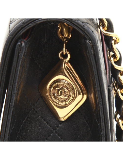 CHANEL bag with its wallet in blue night smooth leather