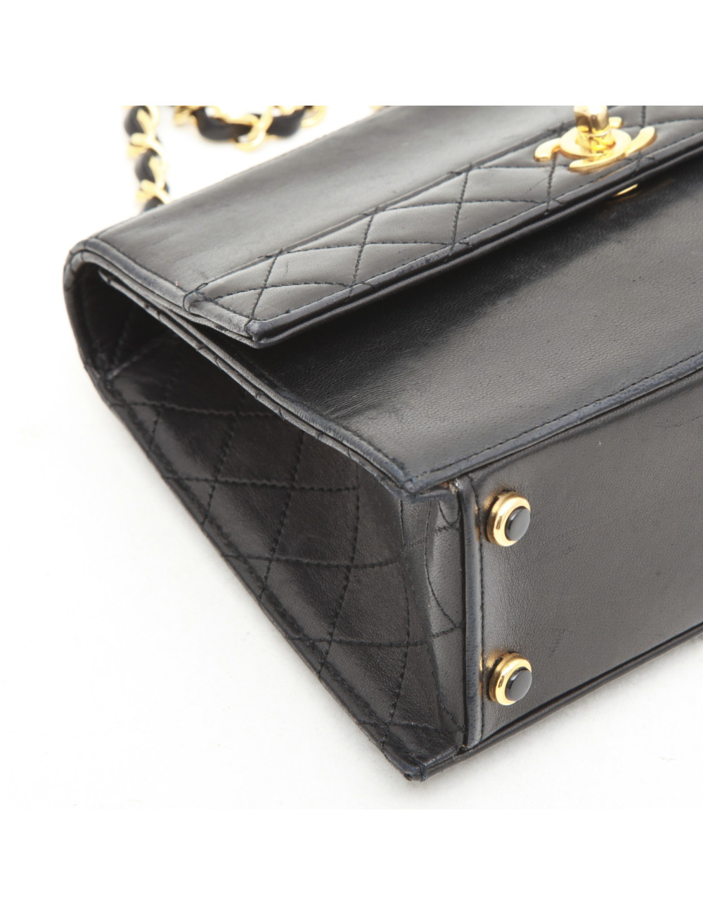 CHANEL bag with its wallet in blue night smooth leather