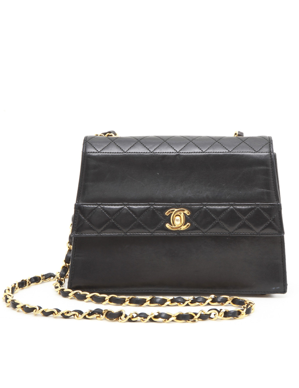 CHANEL bag with its wallet in blue night smooth leather