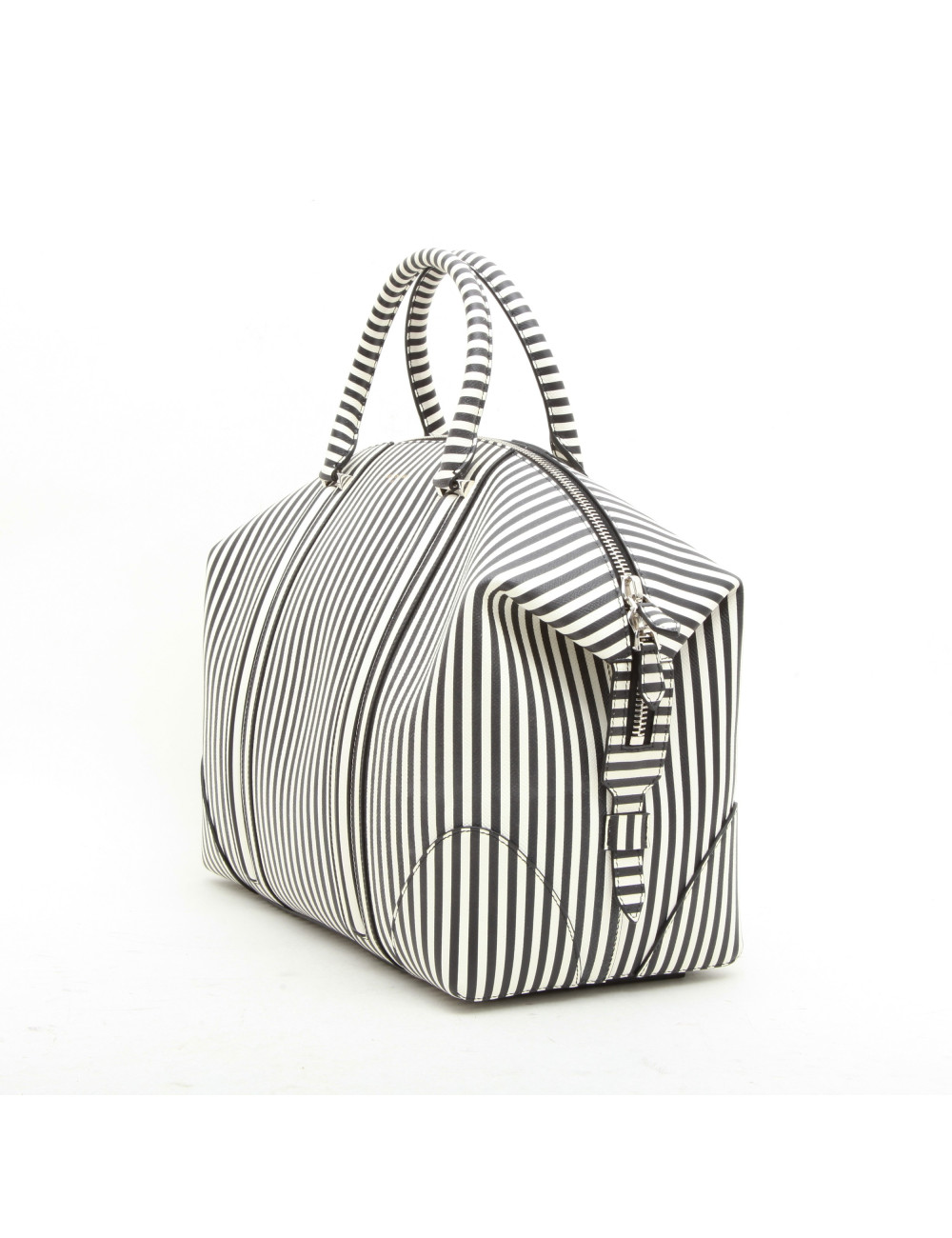 GIVENCHY weekend bag in black and white striped leather