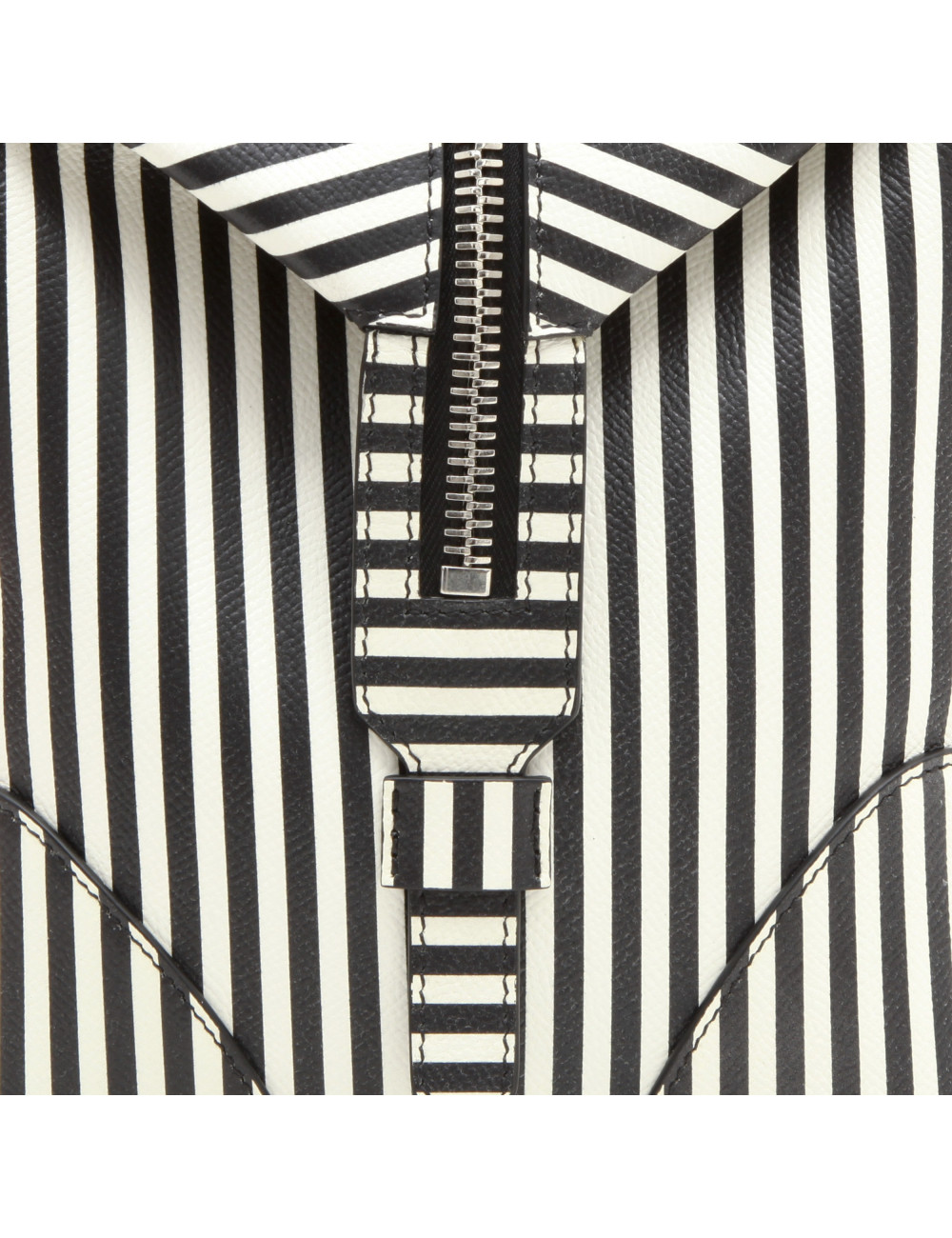 GIVENCHY weekend bag in black and white striped leather