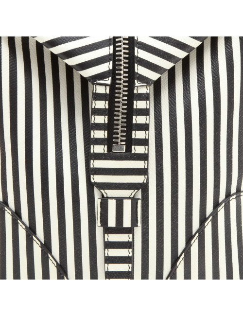 GIVENCHY weekend bag in black and white striped leather