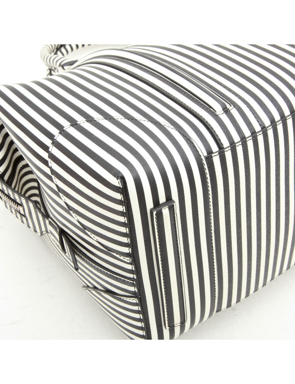 GIVENCHY weekend bag in black and white striped leather