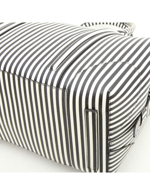 Sac GIVENCHY en cuir rayé blanc et noir