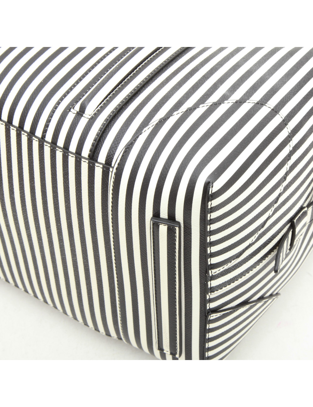 GIVENCHY weekend bag in black and white striped leather