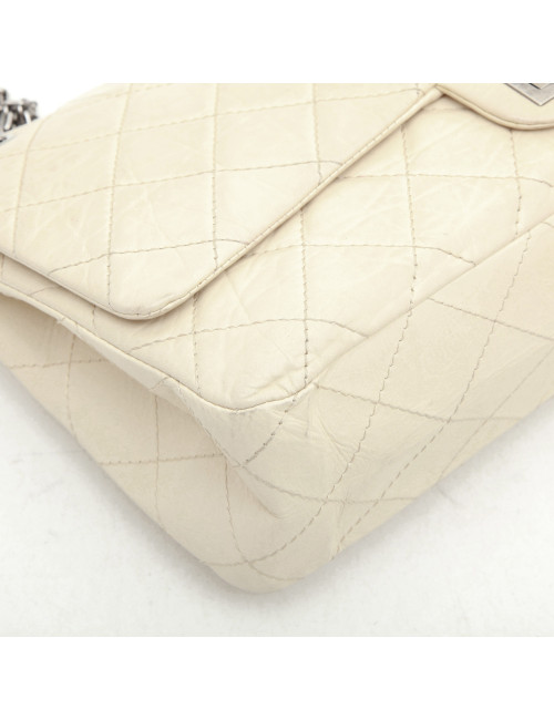 CHANEL maxi jumbo double flap bag in aged ivory leather