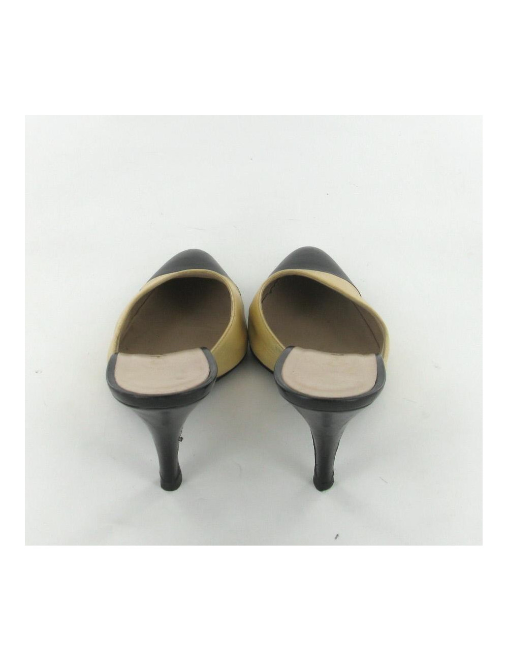 Mules CHANEL T39 bicolores