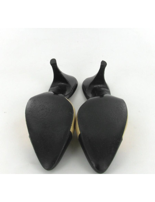 Mules CHANEL T39 bicolores