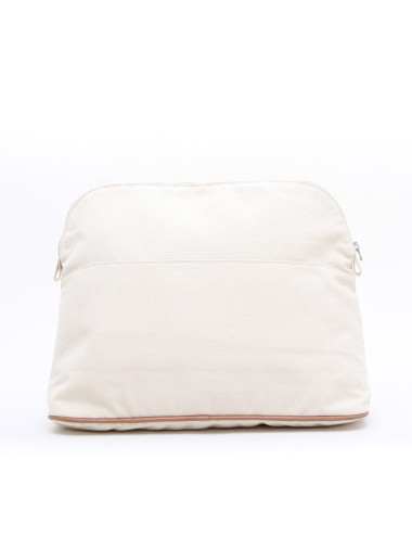 Pochette HERMES toile ecru GM 2