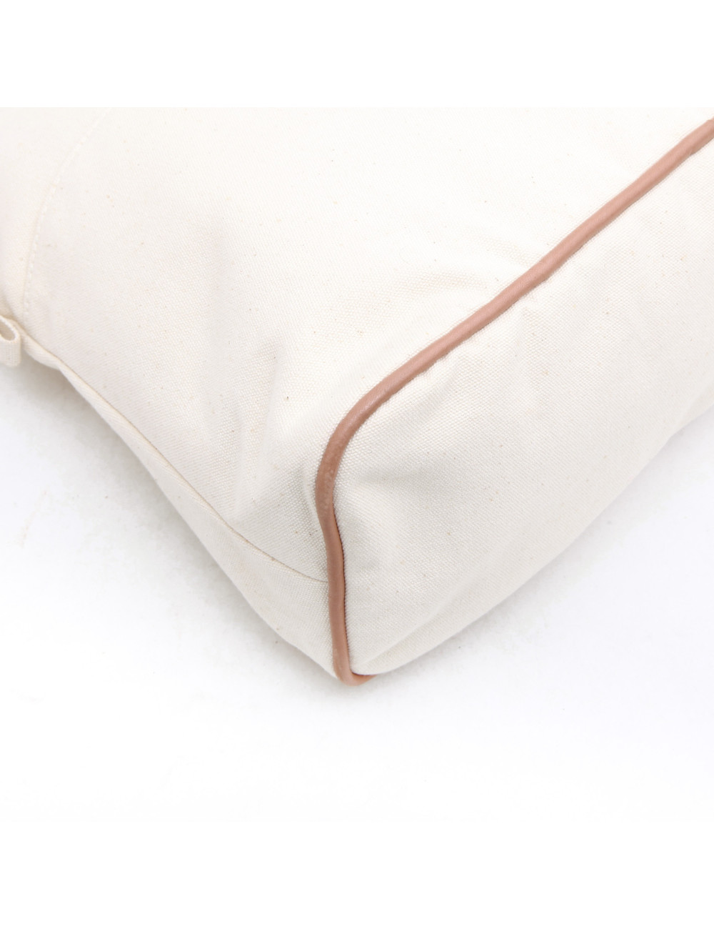 Pochette HERMES toile ecru GM