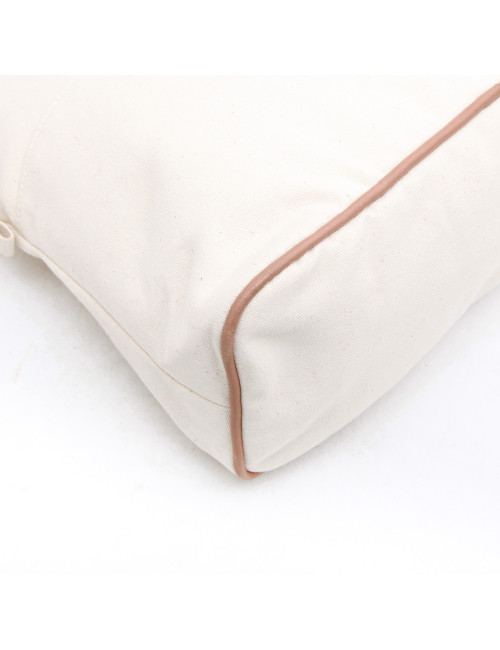 Pochette HERMES toile ecru GM