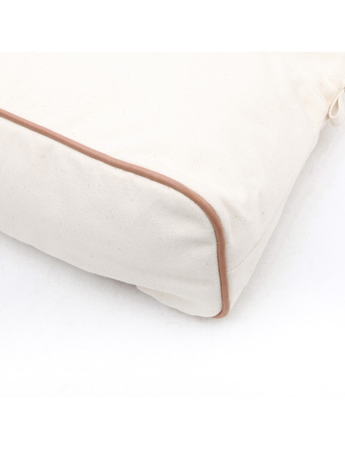 Pochette HERMES toile ecru GM