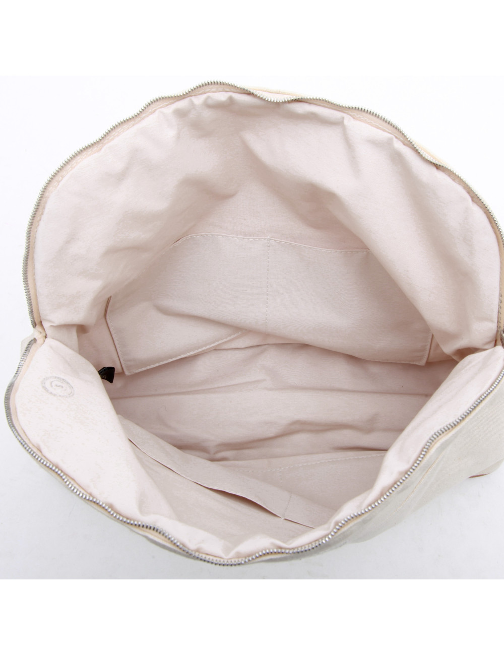 Pochette HERMES toile ecru GM