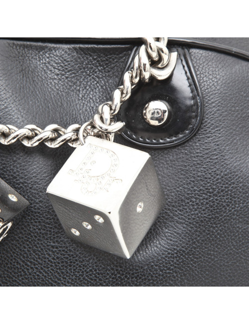 Sac DIOR cuir grainé noir