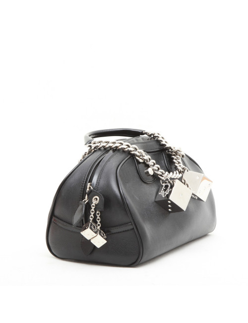 DIOR handbag in black grained leather