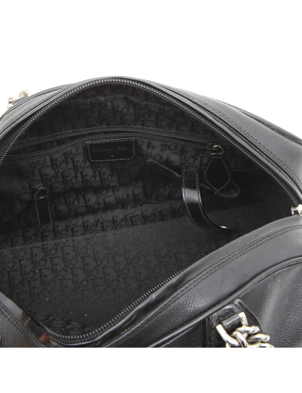 Sac DIOR cuir grainé noir