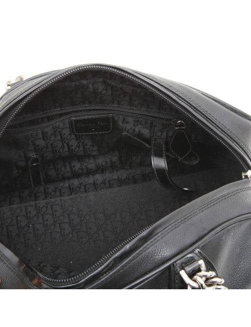 Sac DIOR cuir grainé noir
