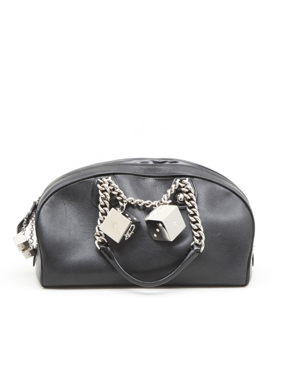 DIOR handbag in black grained leather